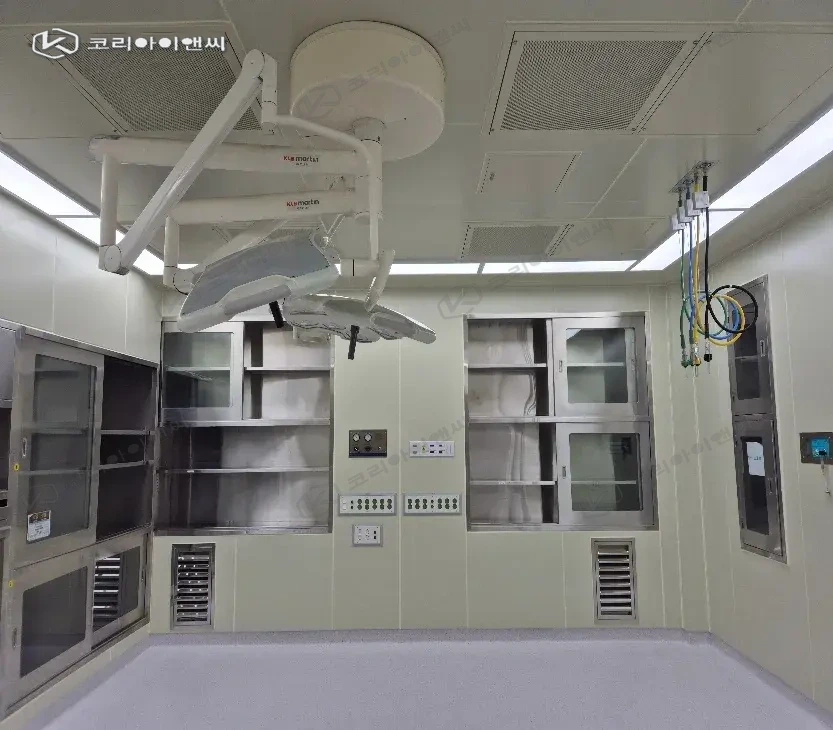 수술실 의료가스 패널 및 배관 설치