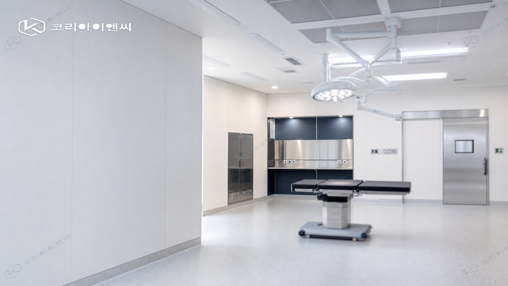 수술실 클린룸 공간을 표현한 콘셉트 이미지